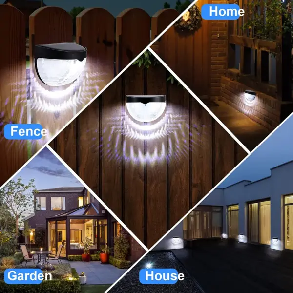 Solar LED Fence Lights Waterproof Outdoor Decor - Image 5
