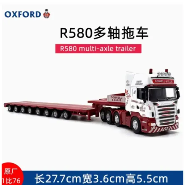 1:76 Diecast Alloy Low Loader Trailer Model - Image 13