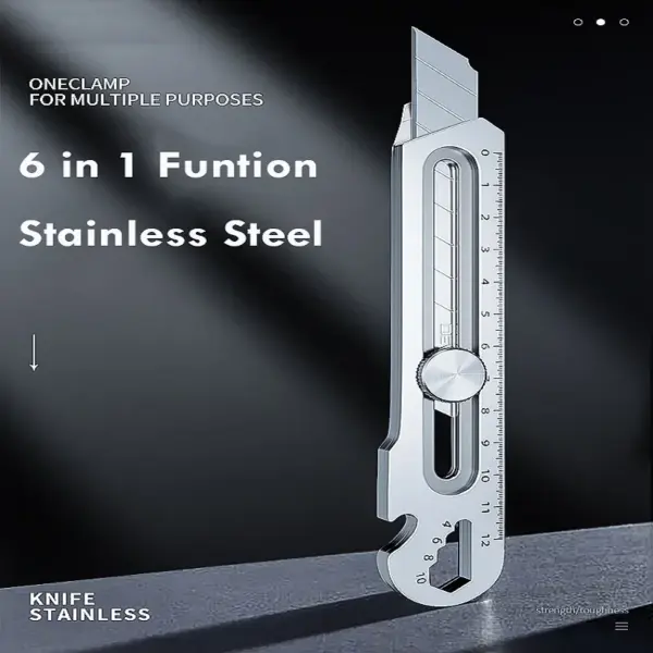 6-in-1 Multifunctional Stainless Steel Utility Knife - Image 2