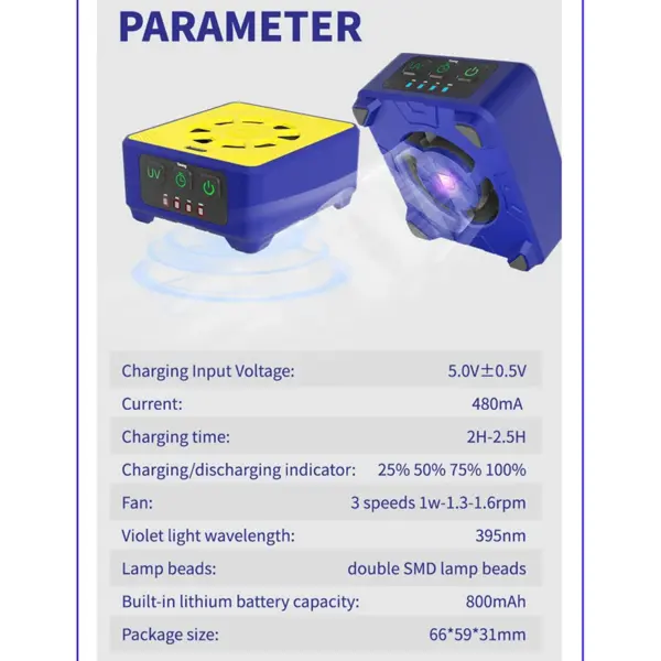 MECHANIC CUV-3 UV Curing Lamp with Fan - Image 5