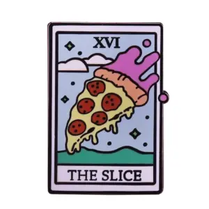 Pastel Pizza Slice Enamel Brooch Pin