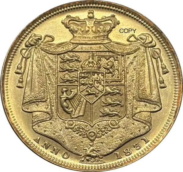 Replica Gold Coin William IV 1840 Commemorative - Image 2