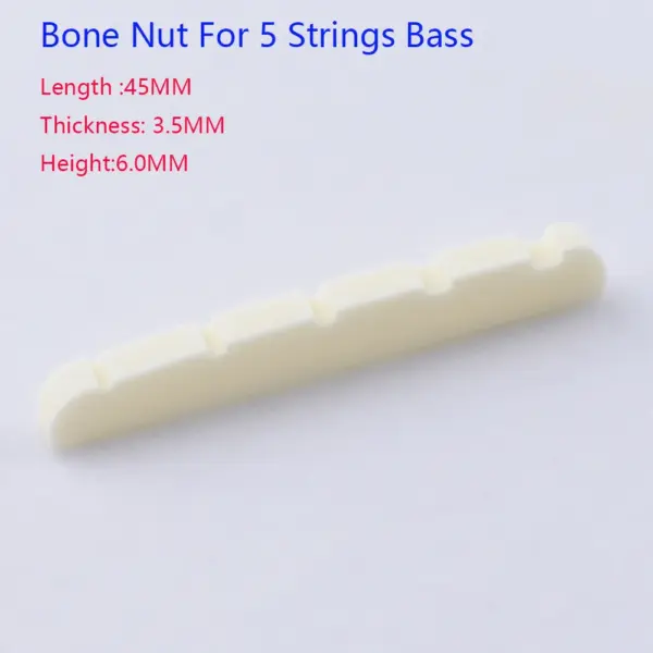 Bone Nut for 5 Strings Bass Guitar 45MM - Image 3