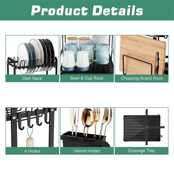 360° Rotating Kitchen Chopping Board Rack - Image 6