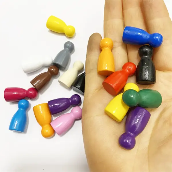 20-Piece Colorful Wooden Chess Set - Image 3