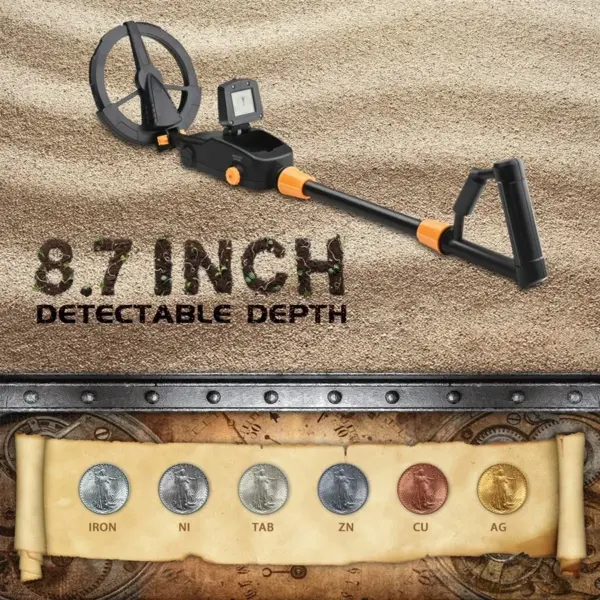 7.4 Inch Waterproof Adjustable Metal Detector - Image 2