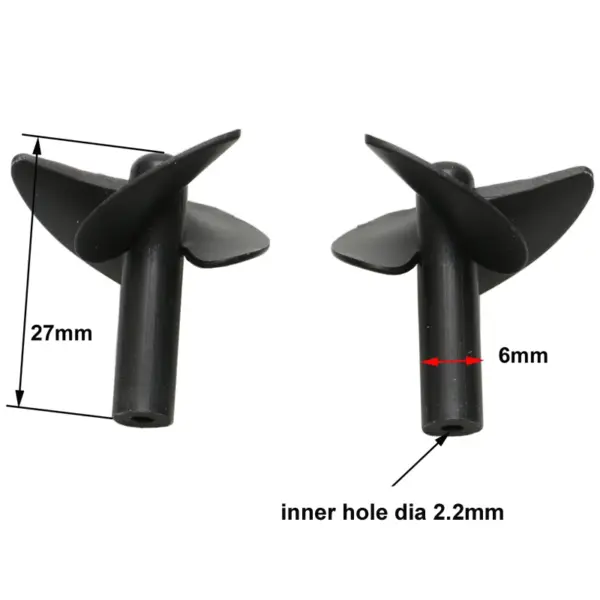 4 Pairs 26mm 3-Blade Propellers for RC Boats - Image 3
