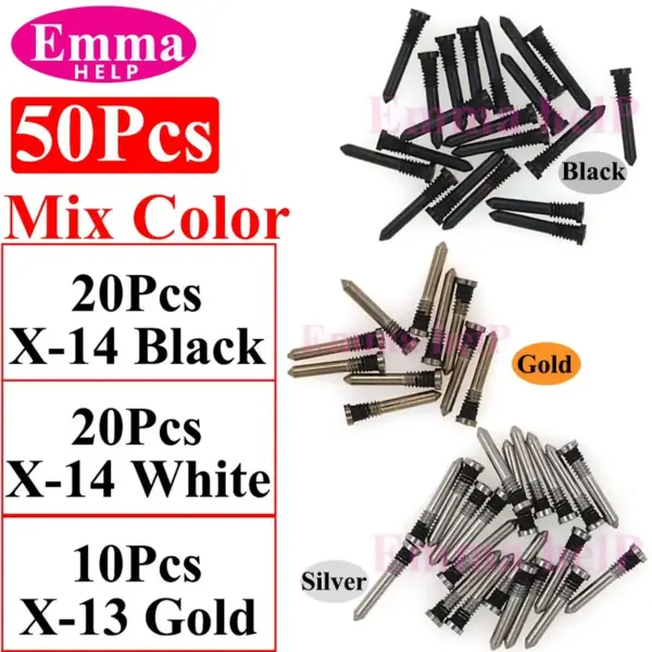 50Pcs iPhone Bottom Dock Repair Screws for Models 7-15 - Image 3