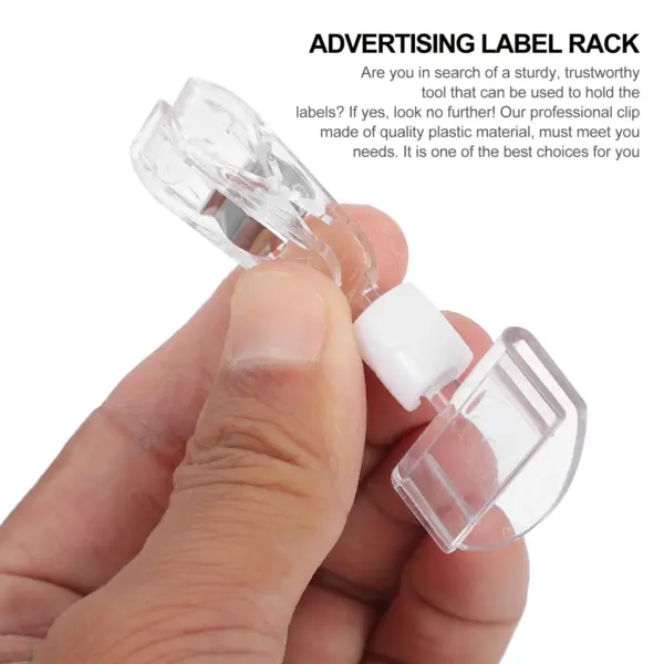10Pcs Plastic Price Tag Holders Clips - Image 2