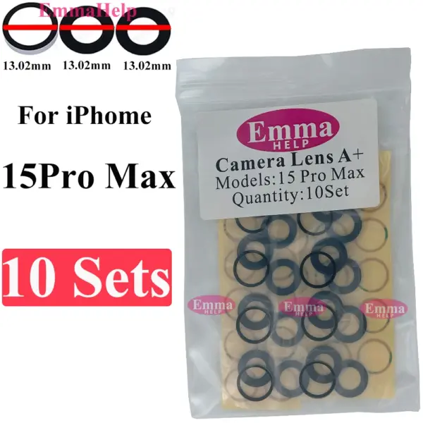 EmmaHelp 10-Pack Rear Camera Lens for iPhone Models - Image 22
