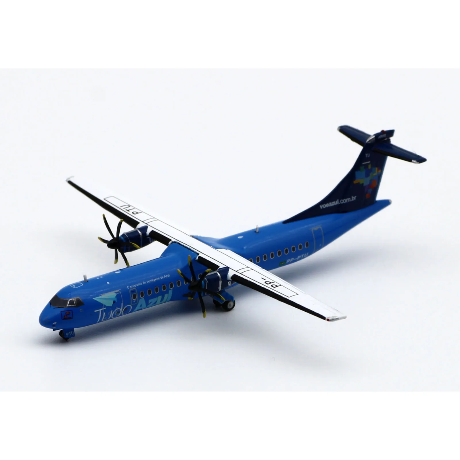 Collectible Blue ATR 72-500 Diecast Aircraft Model 3 Collectible Blue ATR 72-500 Diecast Aircraft Model - Image 3