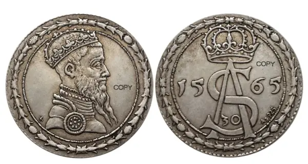 King of Poland 1565 30 Groszy Replica Coin - Image 7