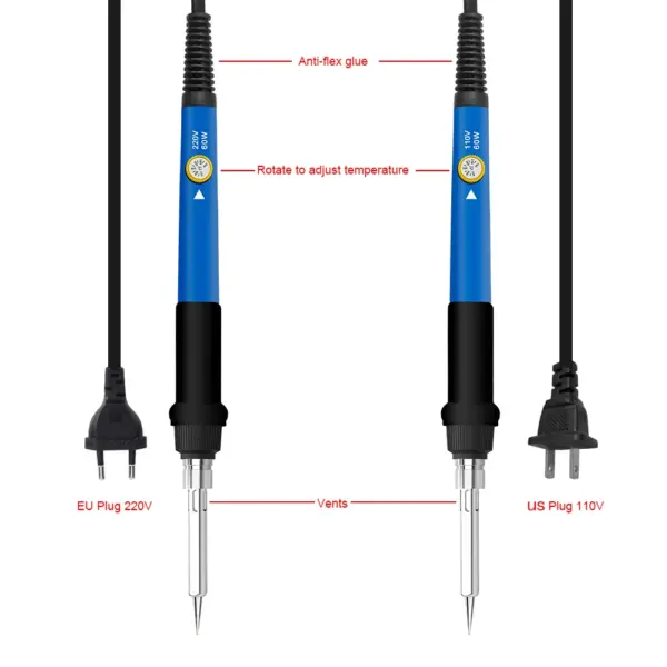 Adjustable Temperature 60W Soldering Iron Set - Image 3