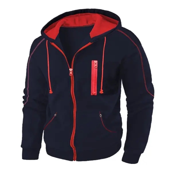 Men's Full Zip Hoodie Jacket Casual Sweatshirt - Image 11