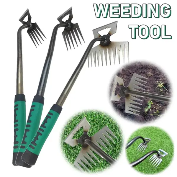 Manganese Steel Hand Weeder Tool - 5/6/11 Tines - Image 2