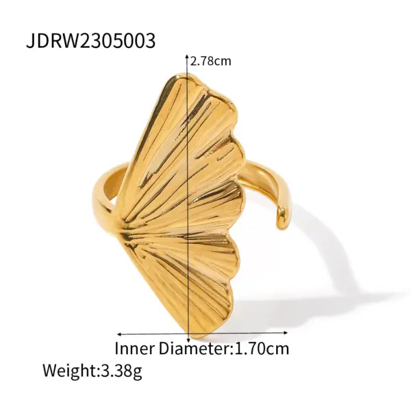 Classic Stainless Steel Geometric Rings for Women - Image 26