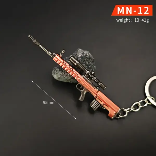 Chicken Dinner Game Keychain Set with P90 and AWM - Image 10