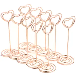 24 Pcs Heart-Shaped Photo & Menu Holders