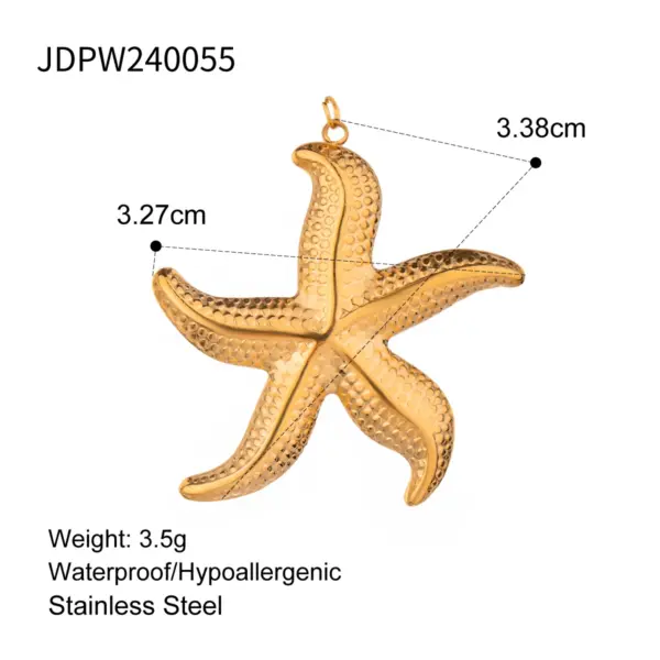 Stainless Steel Sea Shell Pendant Charm - Image 19
