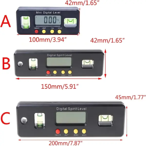 Digital Level Box Protractor with Magnetic Base - Image 2