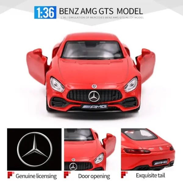 Mercedes Benz AMG GTS Diecast Model Car 1:36 - Image 6