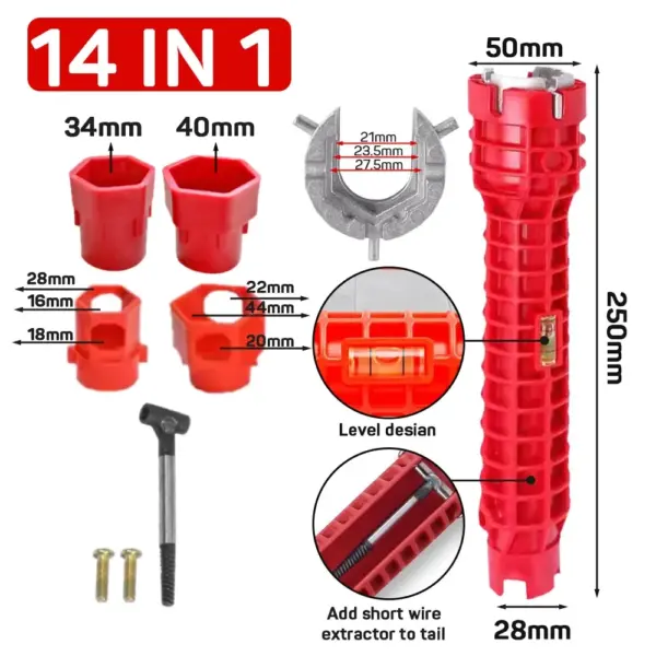 14-in-1 Sink Faucet Wrench Tool Set - Image 8