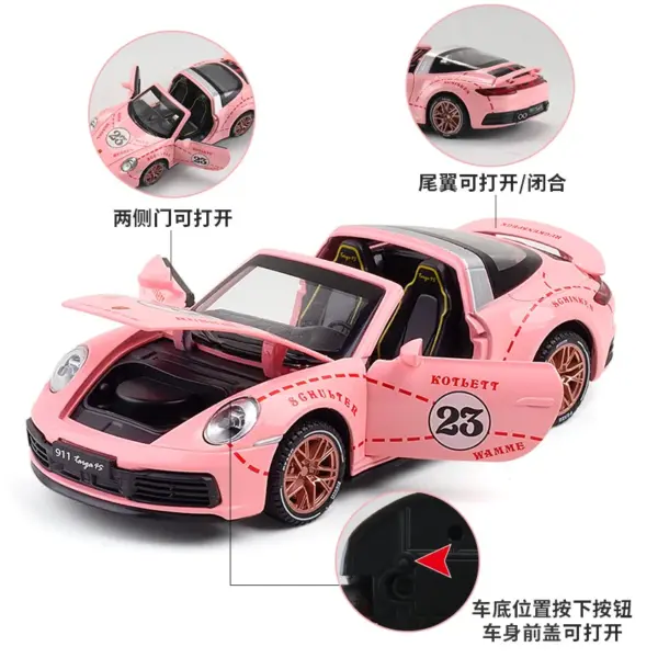 1:32 Porsche 911 Targa 4S Diecast Model - Image 3