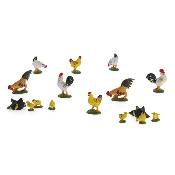 16pcs O Scale PVC Painted Farm Animals Models - Image 8