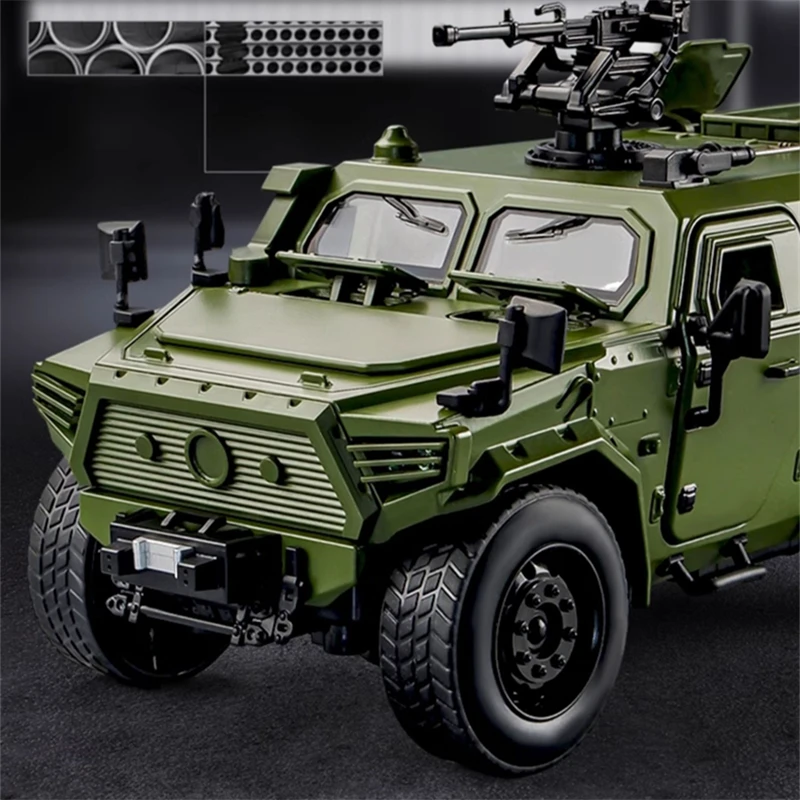 1:18 Metal Military Armored Car Model 2 1:18 Metal Military Armored Car Model - Image 2
