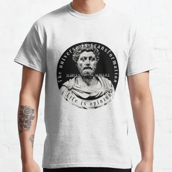 Marcus Aurelius Funny Philosophy Graphic Tee - Image 9
