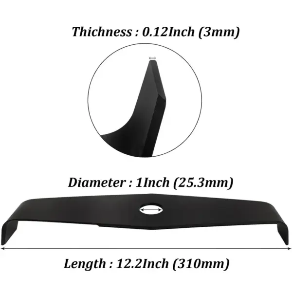 12 Inch 2-Tooth Lawn Mower Blade - Image 2