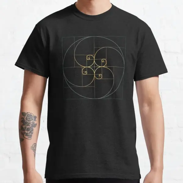 Fibonacci Spiral Graphic T-Shirt for Men - Image 10