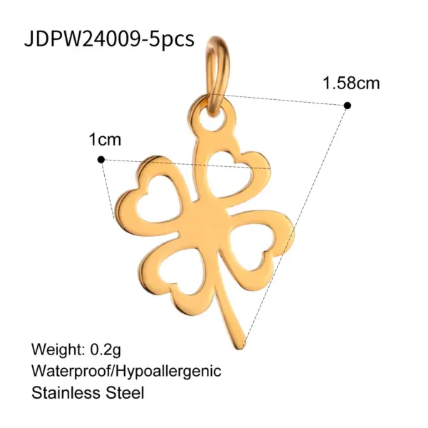 5 Pcs Stainless Steel Star Pendant Charms - Image 18