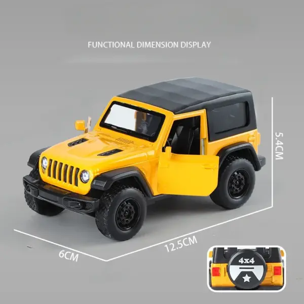 1:36 Jeep Wrangler Diecast Model Car - Image 3