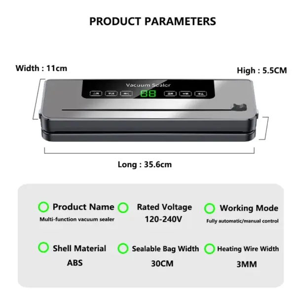 Electric Vacuum Sealer with UV Sterilization - Image 6