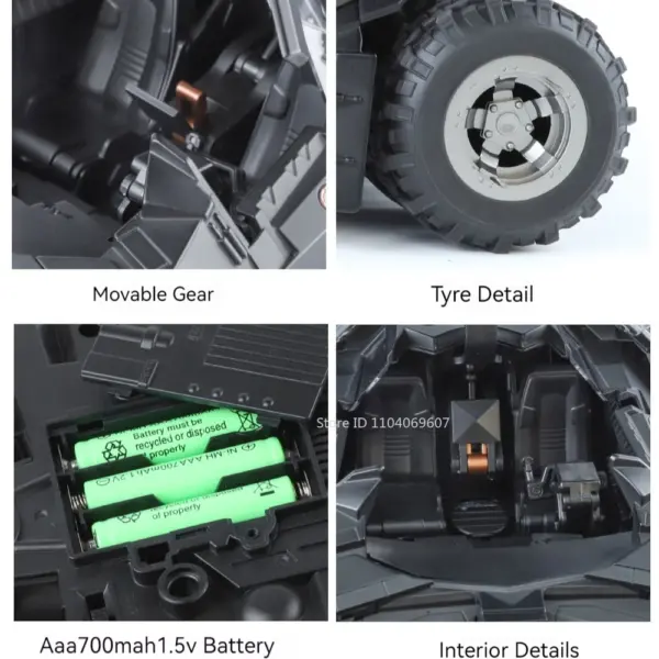 1:18 Scale Batmobile Model Car with Sound Light - Image 3