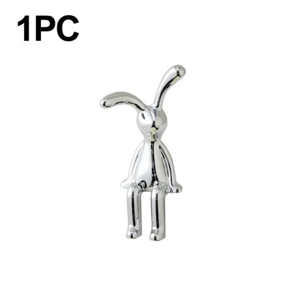 Silver Bunny Decorative Ornament for Home Decor - Image 17