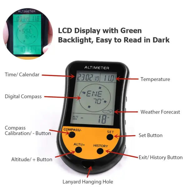 8 in 1 Digital Altimeter with Backlight - Image 4