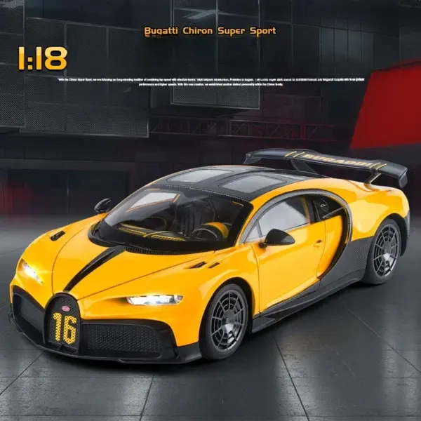 Large 1:18 Bugatti Chiron Diecast Model for Collection - Image 3