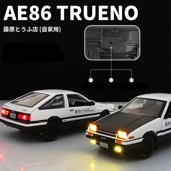 1:20 Scale Alloy Initial D AE86 Diecast Car - Image 4