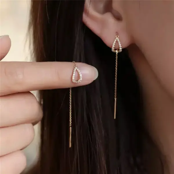 Trendy Drop Earrings with Star Heart Pendants - Image 19