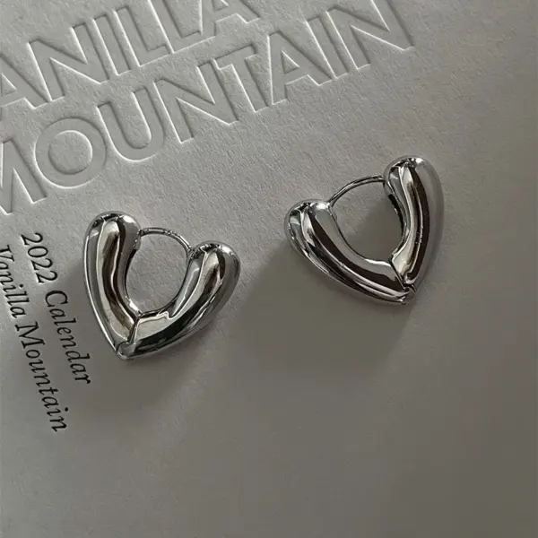 Heart Shaped Vintage Hoop Earrings - Image 28