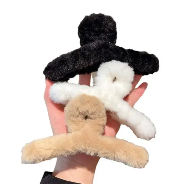 Winter Faux Fur Hair Claw Clip for Women - Image 6