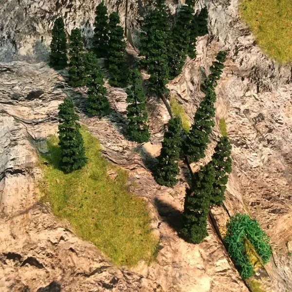 80pcs HO OO Scale Green Trees 1:87 Model Scenery - Image 3