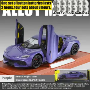1:24 Gemera GT Diecast Model Car with Sound 27 S1078ba8afb844dcd89b9b2fcf09805c8G