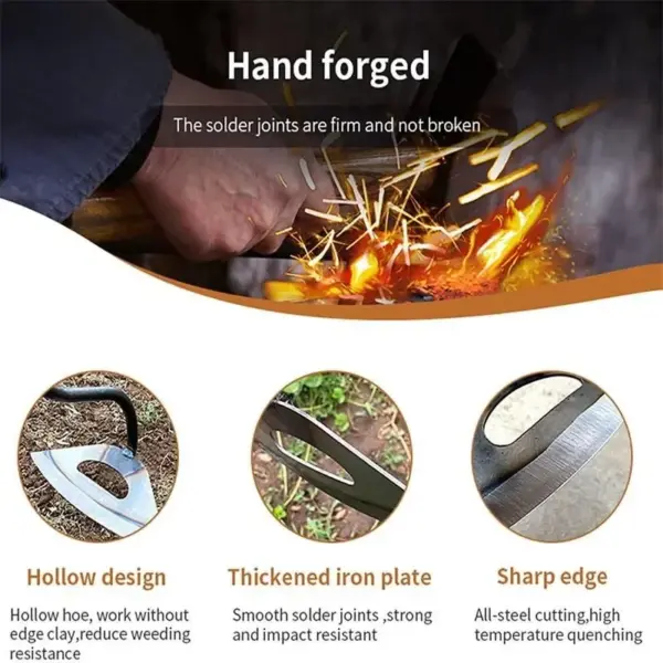 All-Steel Handheld Weeding Hoe for Gardening - Image 4
