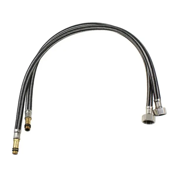 2pcs G1/2 60cm Stainless Steel Faucet Hoses - Image 2