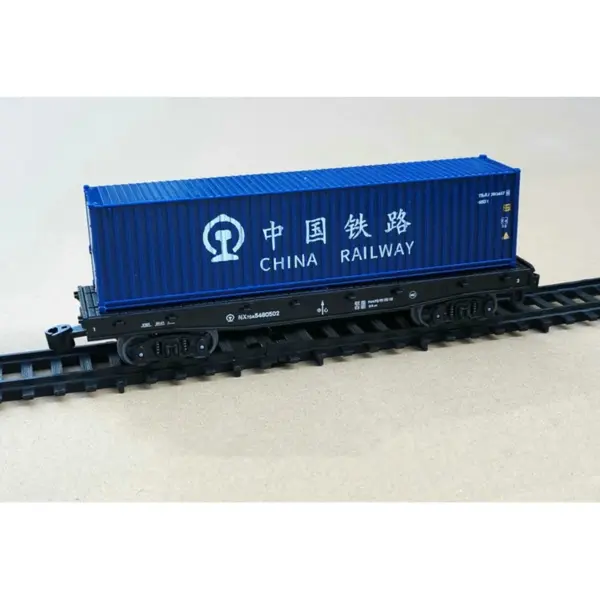NX70 Black Flatbed Train Carriage Model - Image 3