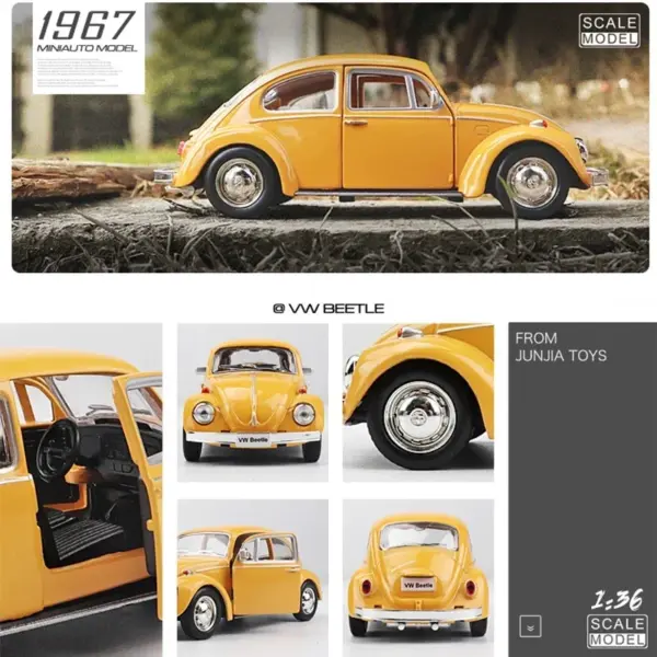 1:36 Classic Volkswagen Beetle Alloy Model - Image 2