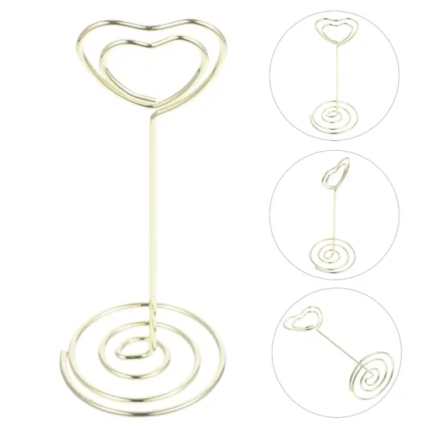 24 Pcs Heart-Shaped Photo & Menu Holders - Image 7